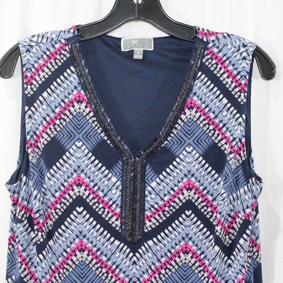 JM Collection‎ Multicolor Embellished Sleeveless Dress - Picture 2 of 5